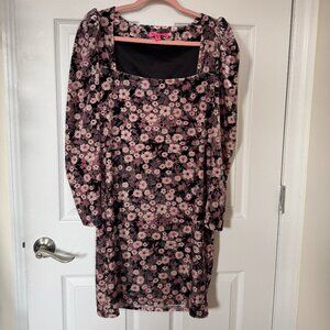 Betsey Johnson Velvet Floral Dress Size L